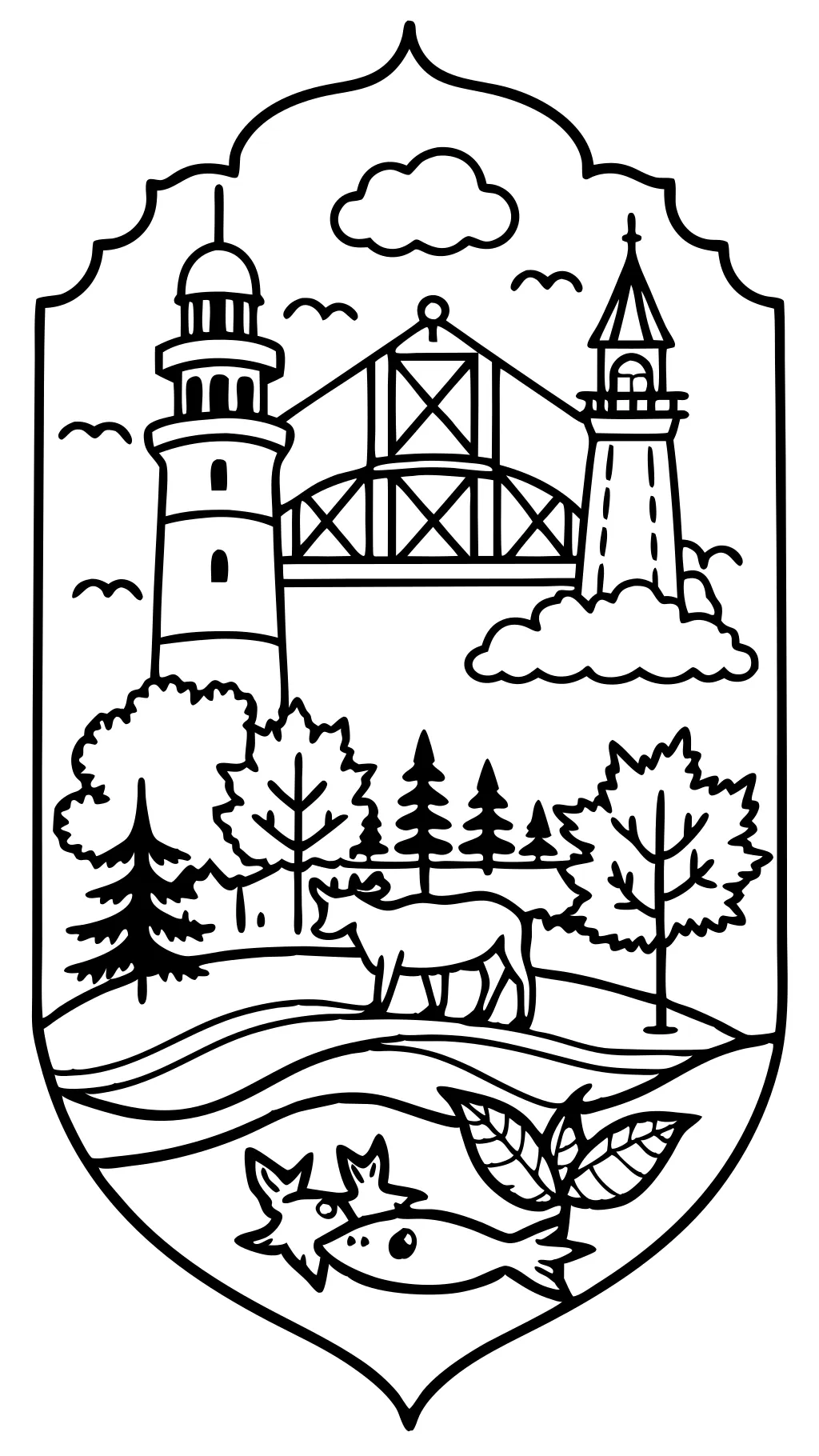 michigan coloring pages